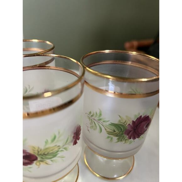 Hand Painted Decanter And 4 Glasses - Picture 5 of 8